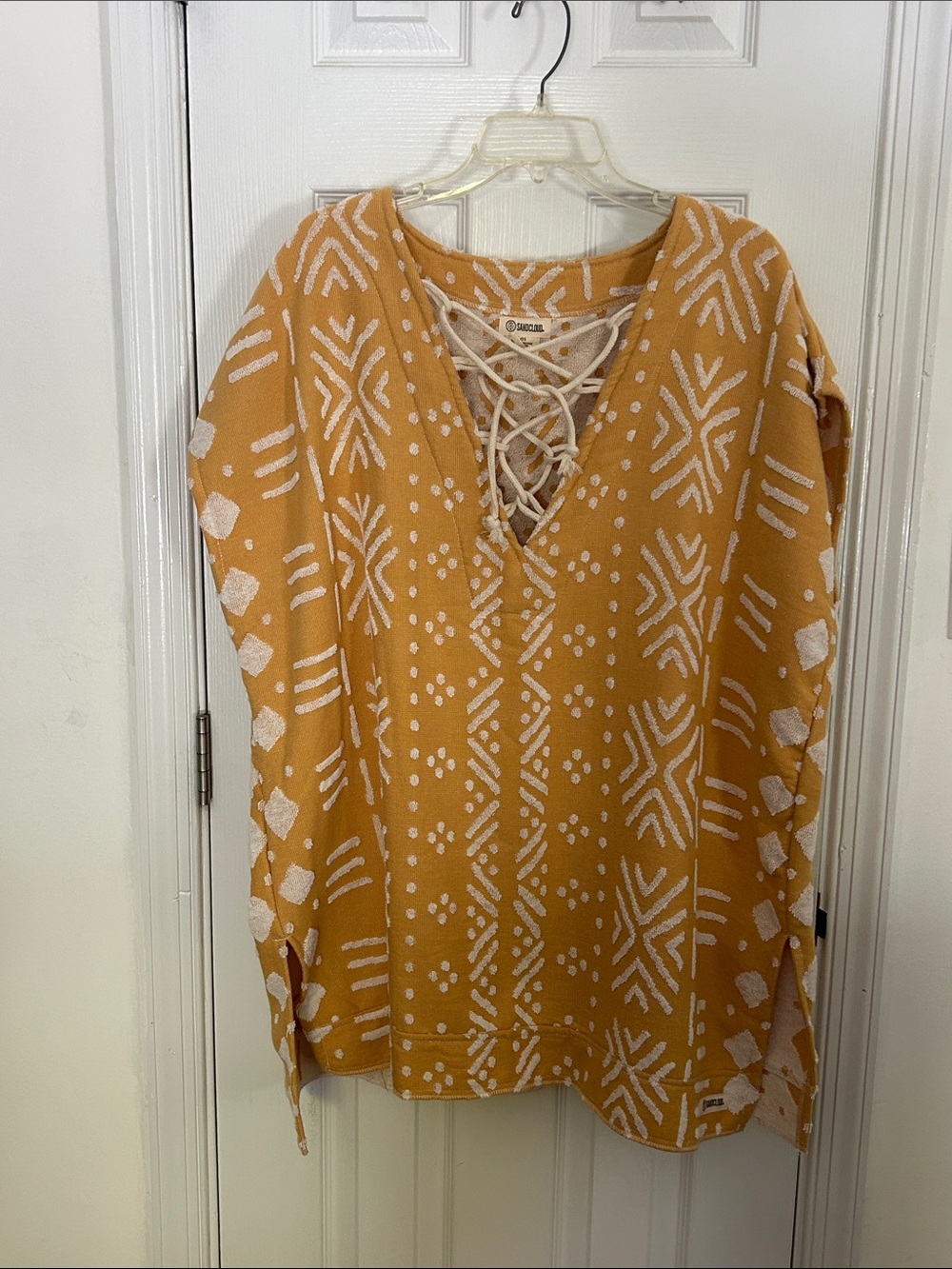 Women’s Sand Cloud beach coverup mustard color one size